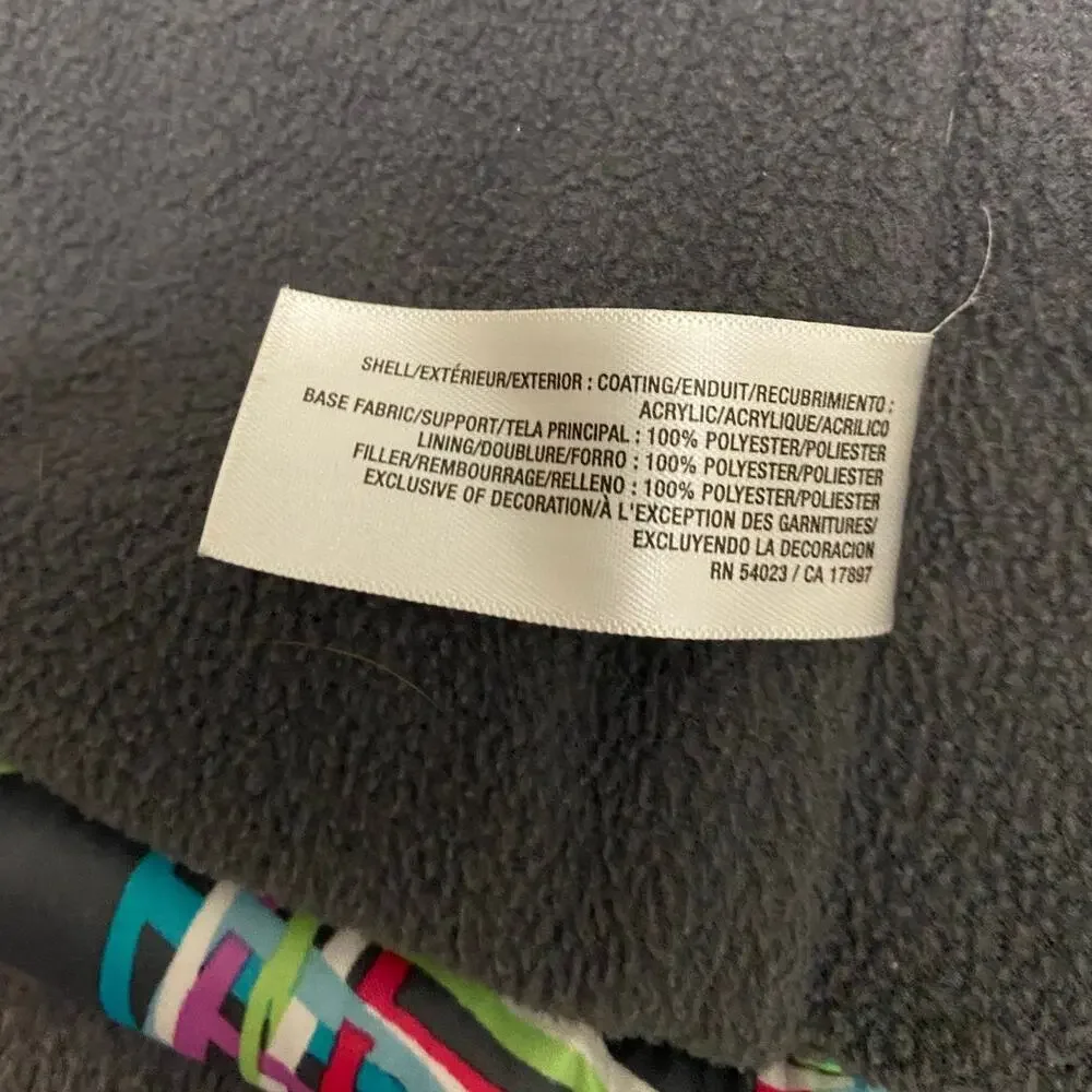 Old Navy Girl's Puffer Vest Medium 8 Gray Multicolor Full Zip Up Pockets